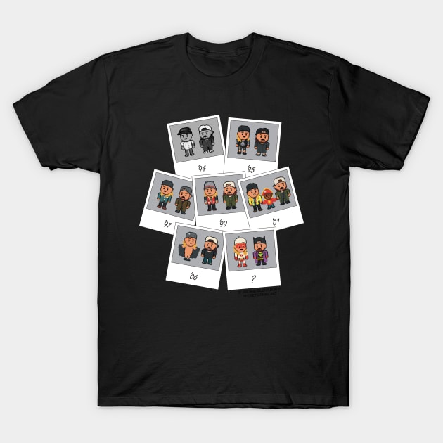 Jay and Silent Bob Snapshot Collage T-Shirt by gkillerb